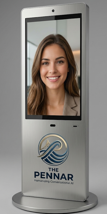 Aria on a slim upright Pennar kiosk